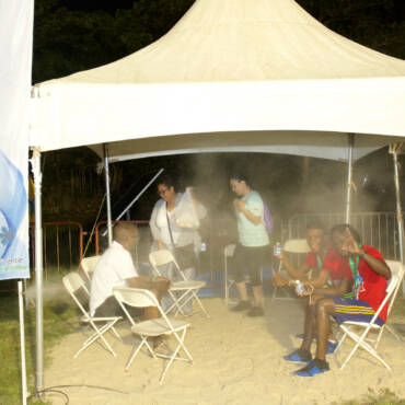 Ice Baths, Misting Tents, and Massages on the Beach